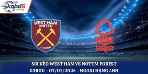 Soi Kèo West Ham vs Nottm Forest - 02h45 07/01/2026 - Ngoại Hạng Anh
